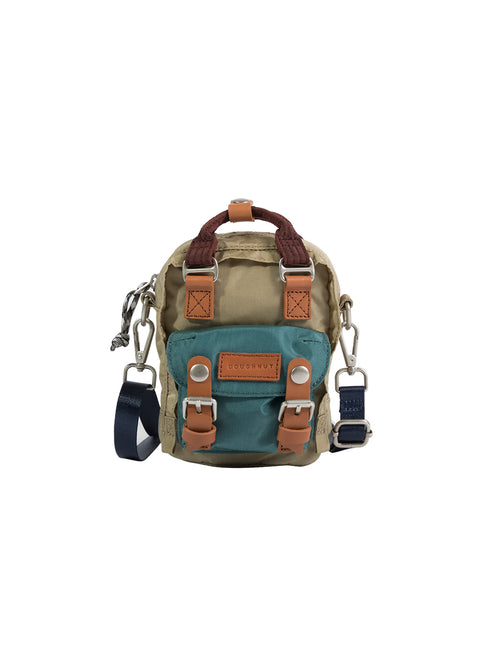 MACAROON TINY GLOSSY BLOCKING Beige x Teal